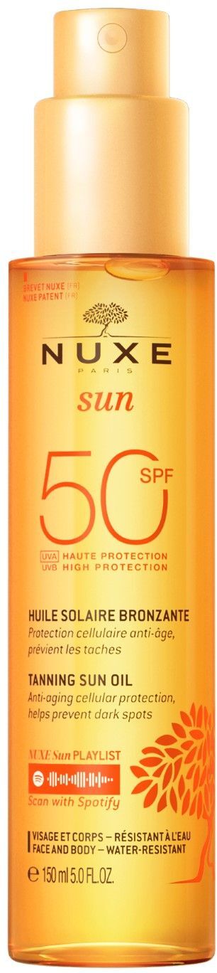 nuxe sun olio solare viso e corpo spf50 150ml