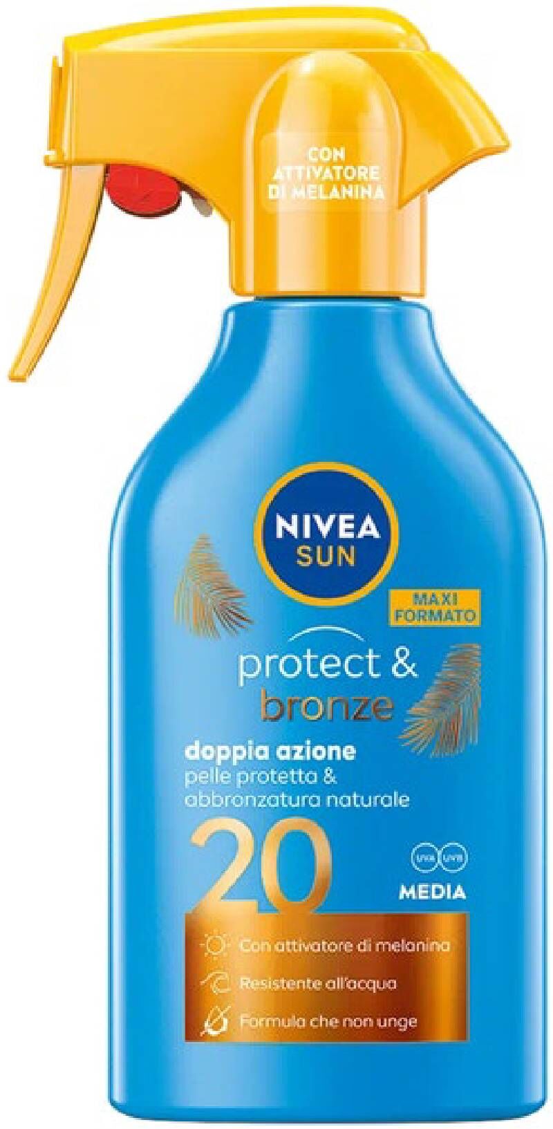 nivea sun protect e bronze protezione solare fp20 270ml