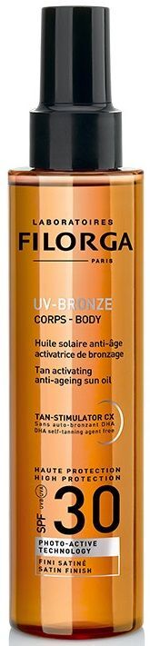 filorga uv-bronze body olio solare corpo acceleratore abbronzatura spf30 150ml