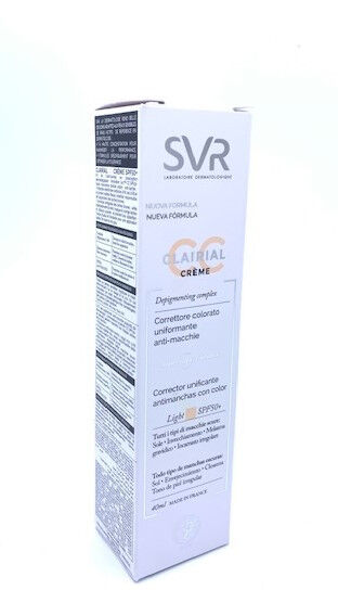 svr clairial creme cc light spf50 40ml