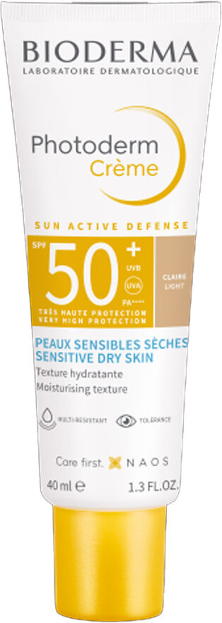 bioderma photoderm creme claire spf50+ crema solare colorata pelle secca 40ml