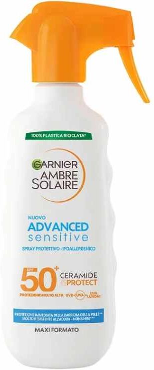 garnier ambre solaire advanced sensitive ceramide protect spray gachette spf50+ 270ml