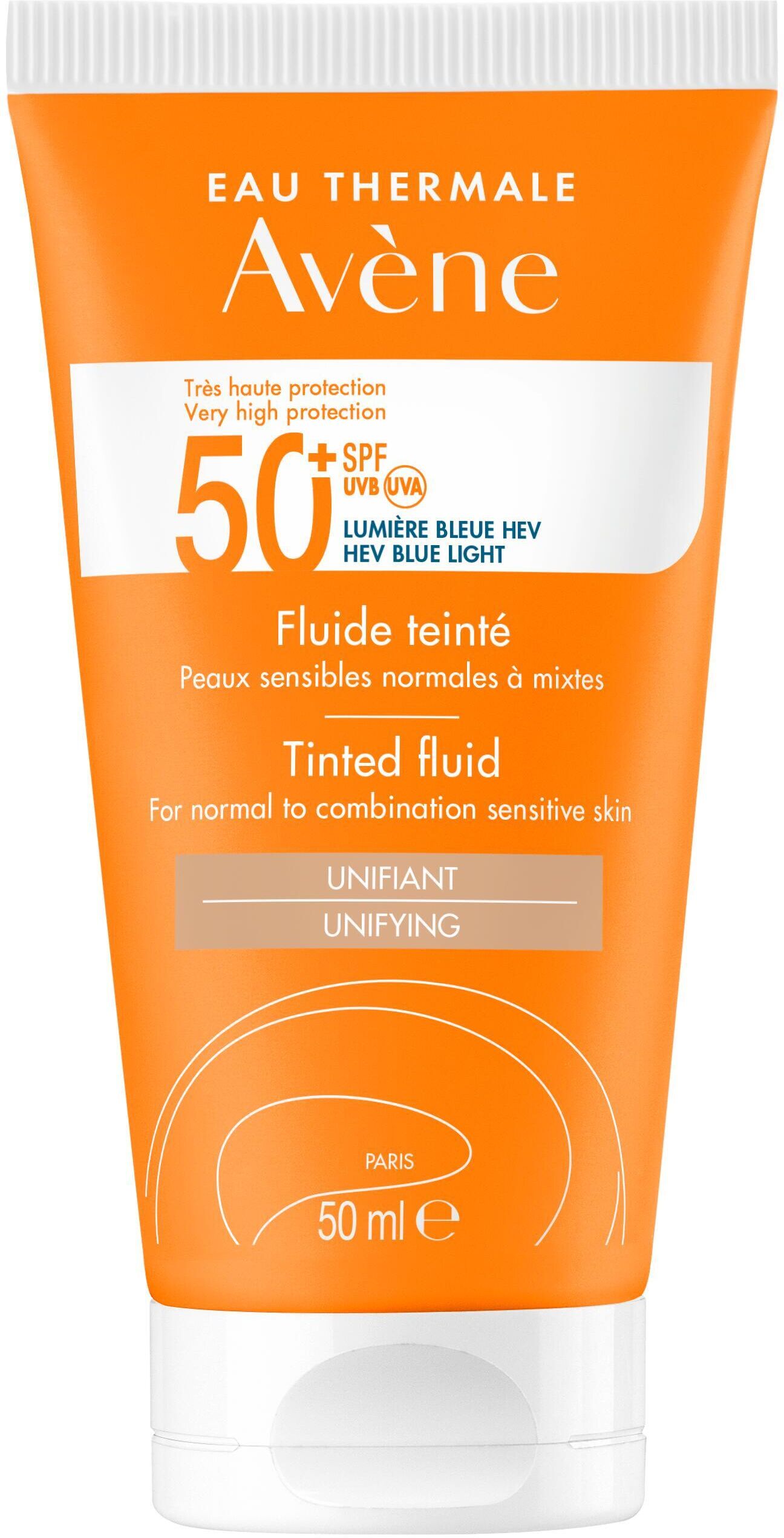 avene fluido solare viso colorato spf50+ 50ml