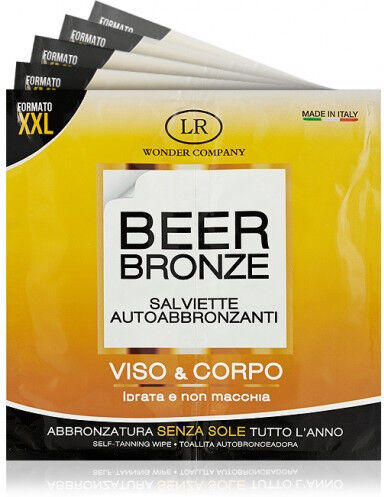 lr wonder company beer bronze salviette autoabbronzanti viso corpo 2 pezzi