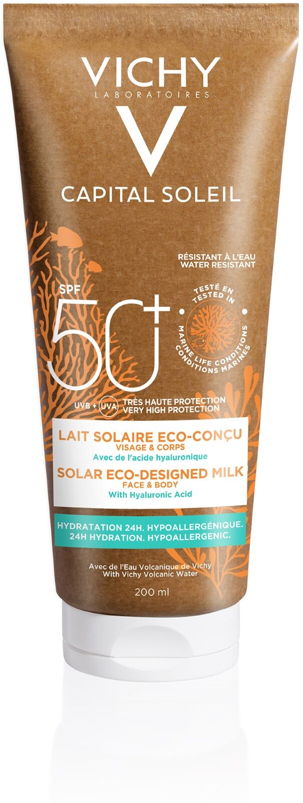 vichy capital soleil latte solare eco-sostenibile spf50+ 200ml