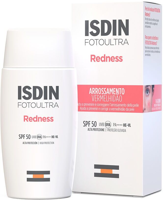 isdin fotoultra redness spf50 protezione solare arrossamenti cutanei 50ml