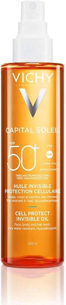 vichy cell protect invisible oil olio secco corpo viso e capelli spf 50+ 200ml