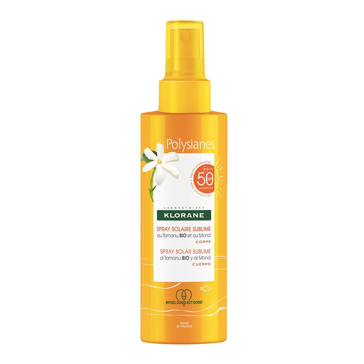 Klorane Polysianes Spray Solare Sublimespf50 Al Tamanu Bio & Monoï 200ml