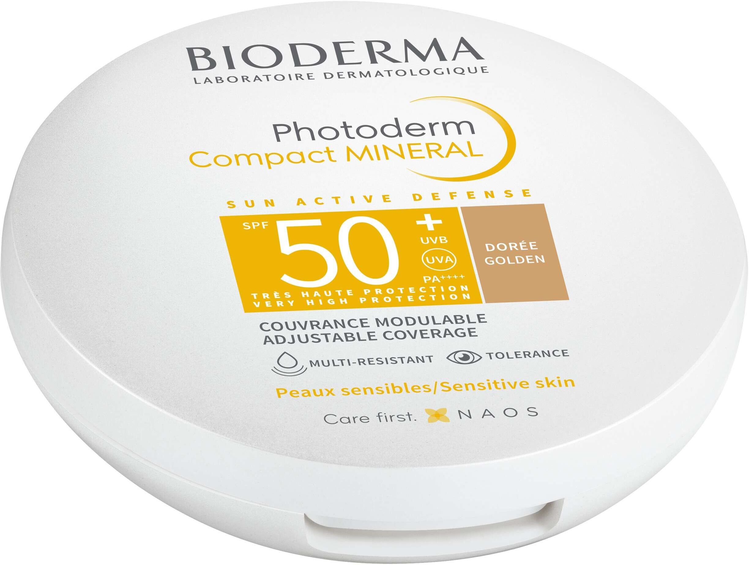 Bioderma Photoderm Compact Mineral Doré Spf 50+ Crema Viso Solare Compatta Uniformante Dorata 10g