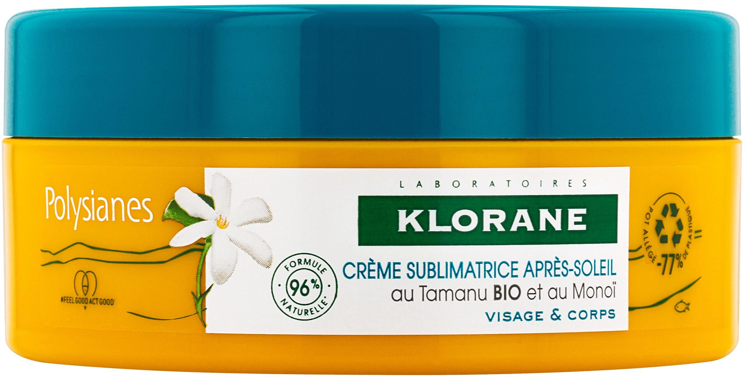 Klorane Polysianes Crema Sublimatrice Doposole Al Tamanu Bio & Monoï 200ml