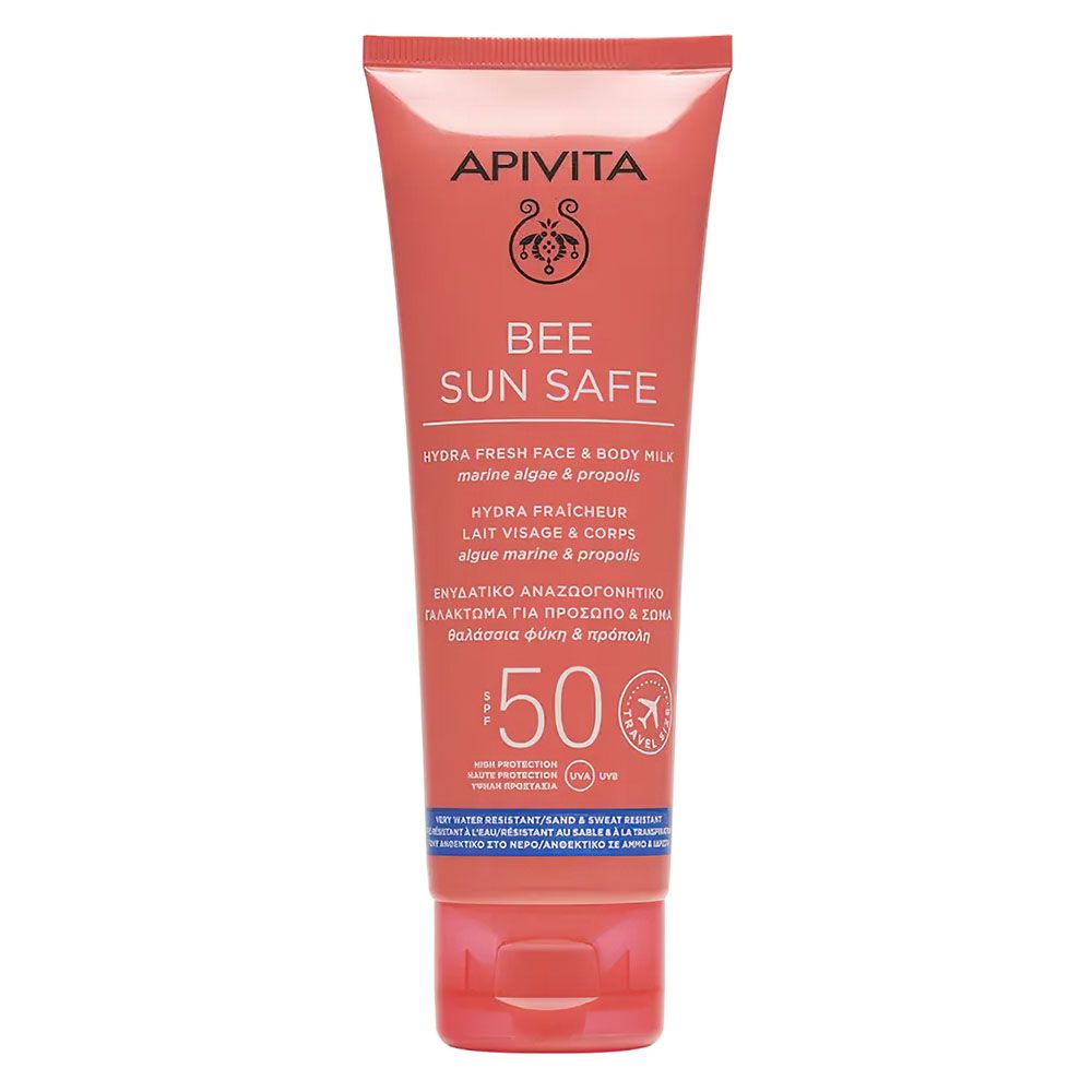 Apivita Be Sun Safe Hydra Fresh Viso E Corpo Latte Solare Spf50 Travel Size 100ml