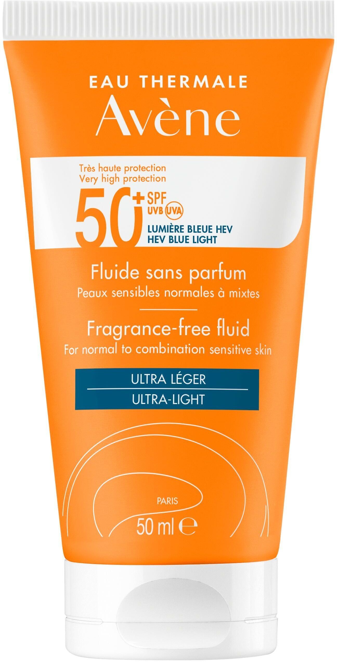 Avene Fluido Solare Viso Senza Profumo Spf 50+ 50ml