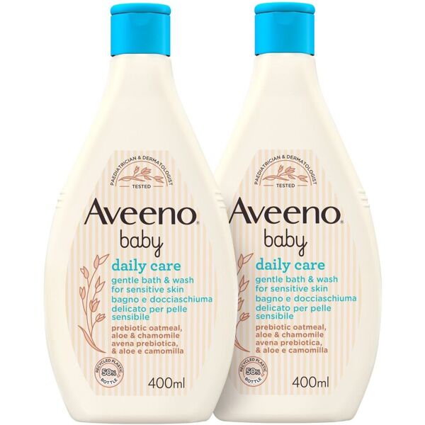 aveeno baby fluid detergente corpo bundle 400ml+400ml