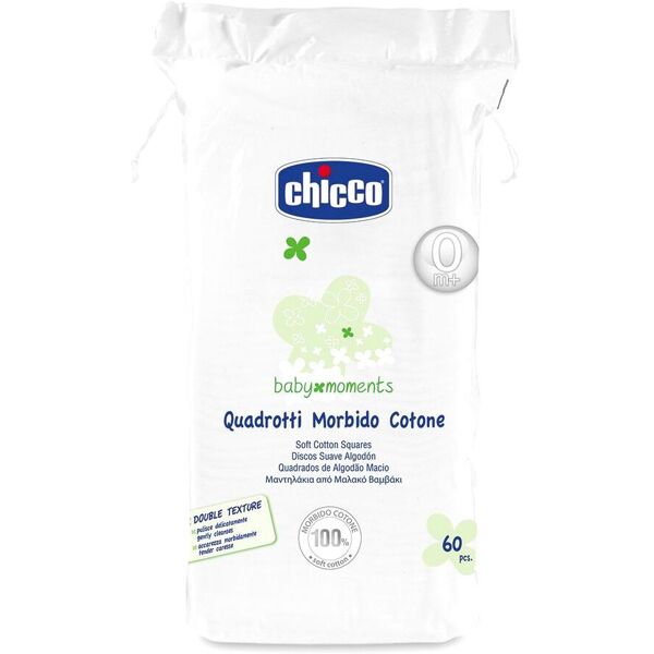 chicco quadrotti morbido cotone 60 pezzi