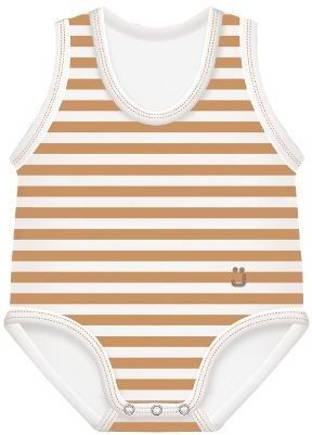 jbimbi j bimbi body neonato estivo fresco 0-36 mesi bio cotton righe caramello bianco 1 pezzo