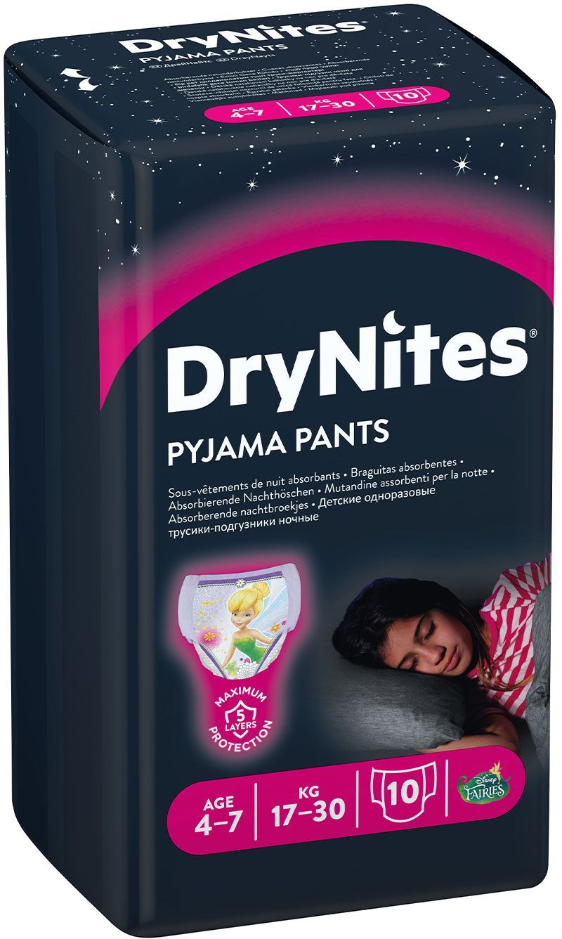 huggies pannolini drynites girl 4/7anni medium 10 pezzi