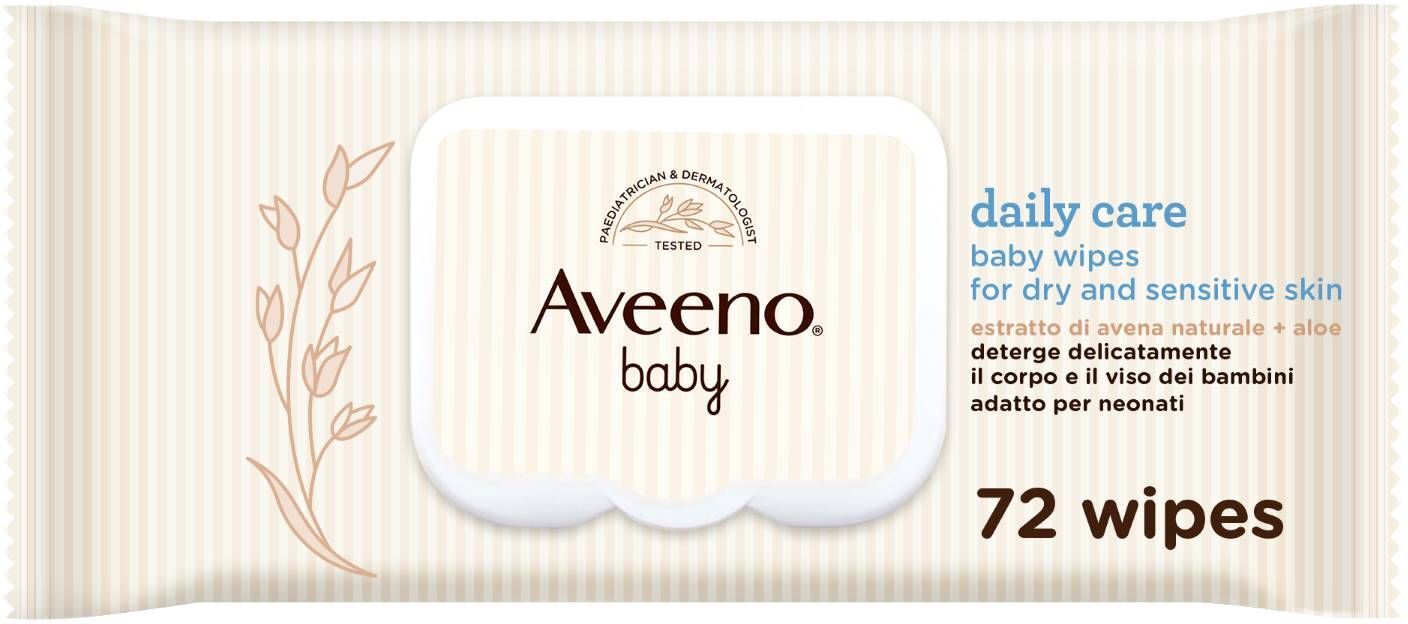 Aveeno Baby Daily Care Salviettine 72 Pezzi