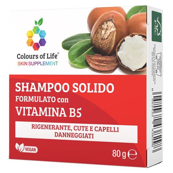 colours of life shampoo solido con vitamina b5 80g