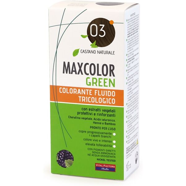 vital factors maxcolor green 03 castano naturale 75ml + balsamo 15ml