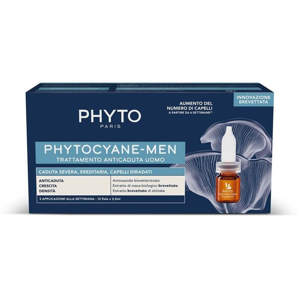 phyto phytocyane trattamento caduta capelli severa uomo 12 fiale