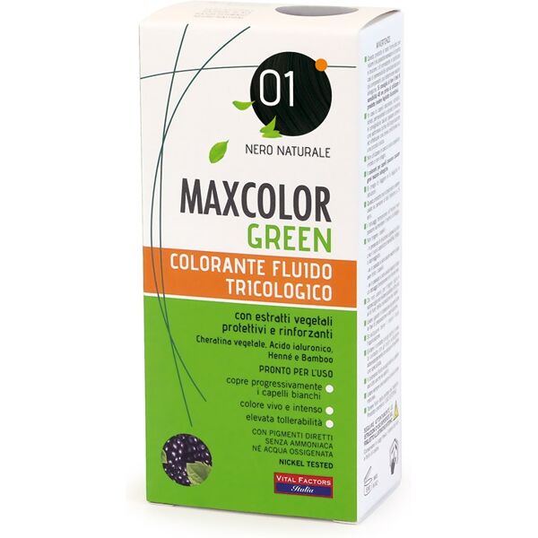 vital factors maxcolor green 01 nero naturale 75ml + balsamo 15ml