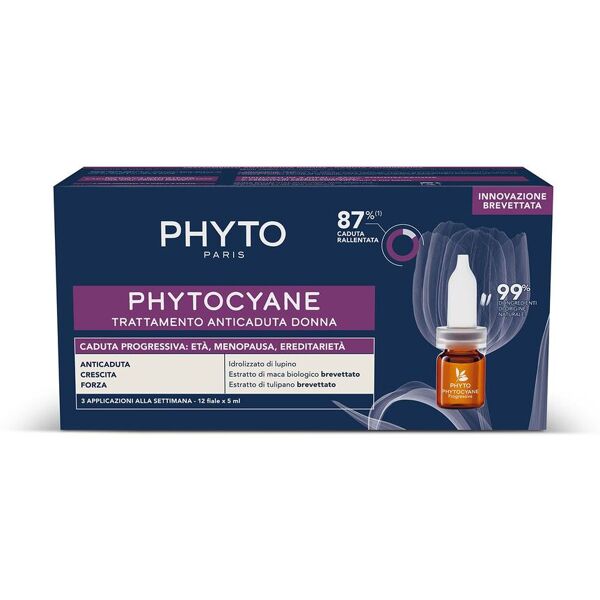 phyto phytocyane trattamento caduta capelli progressiva donna 12 fiale