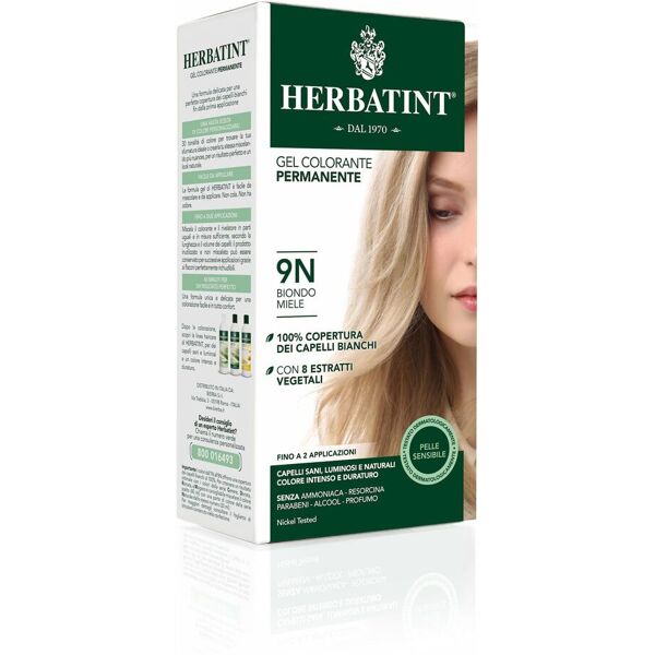 herbatint gel colorante permanente 9n biondo miele 150ml