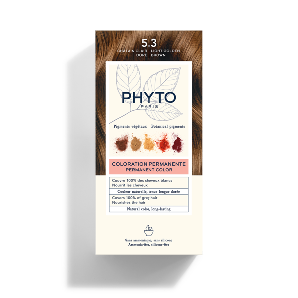 phyto phytocolor kit colorazione capelli 5.3 castano chiaro dorato