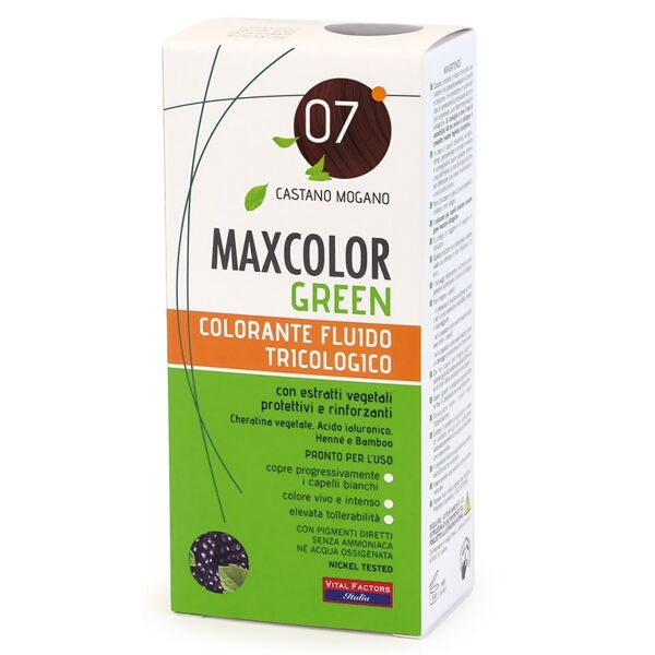 vital factors maxcolor green 07 castano mogano 75ml + balsamo 15ml