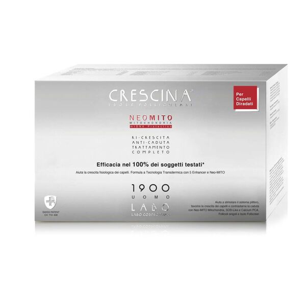 crescina isole follicolari neo mito 1900 uomo trattamento completo 20+20 fiale da 3,5ml