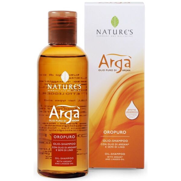 nature's argà oropuro olio shampoo 200ml