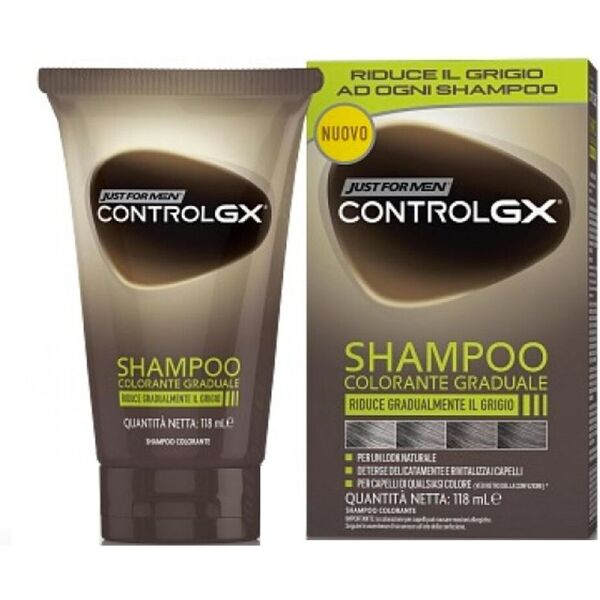 combe just for men control gx shampoo colorante graduale 118ml