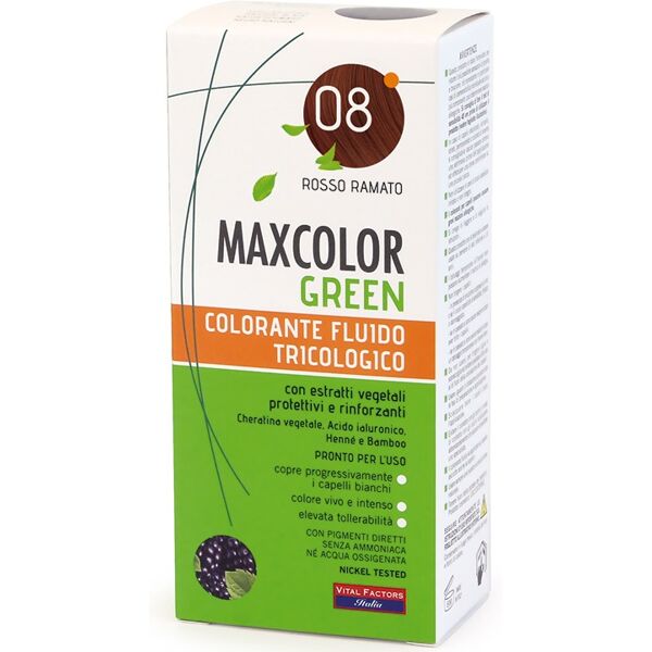 vital factors maxcolor green 08 rosso ramato 75ml + balsamo 15ml