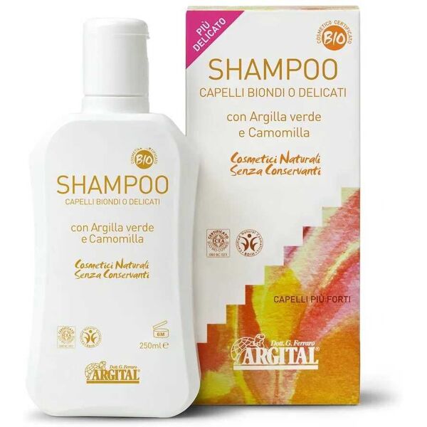 argital shampoo capelli biondi delicati argilla verde camomilla 250ml