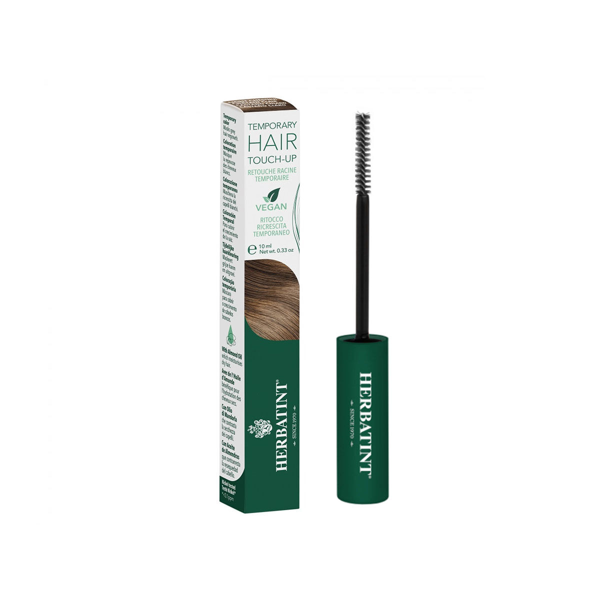 herbatint temporary hair touch-up mascara ricrescita capelli castano chiaro 10ml