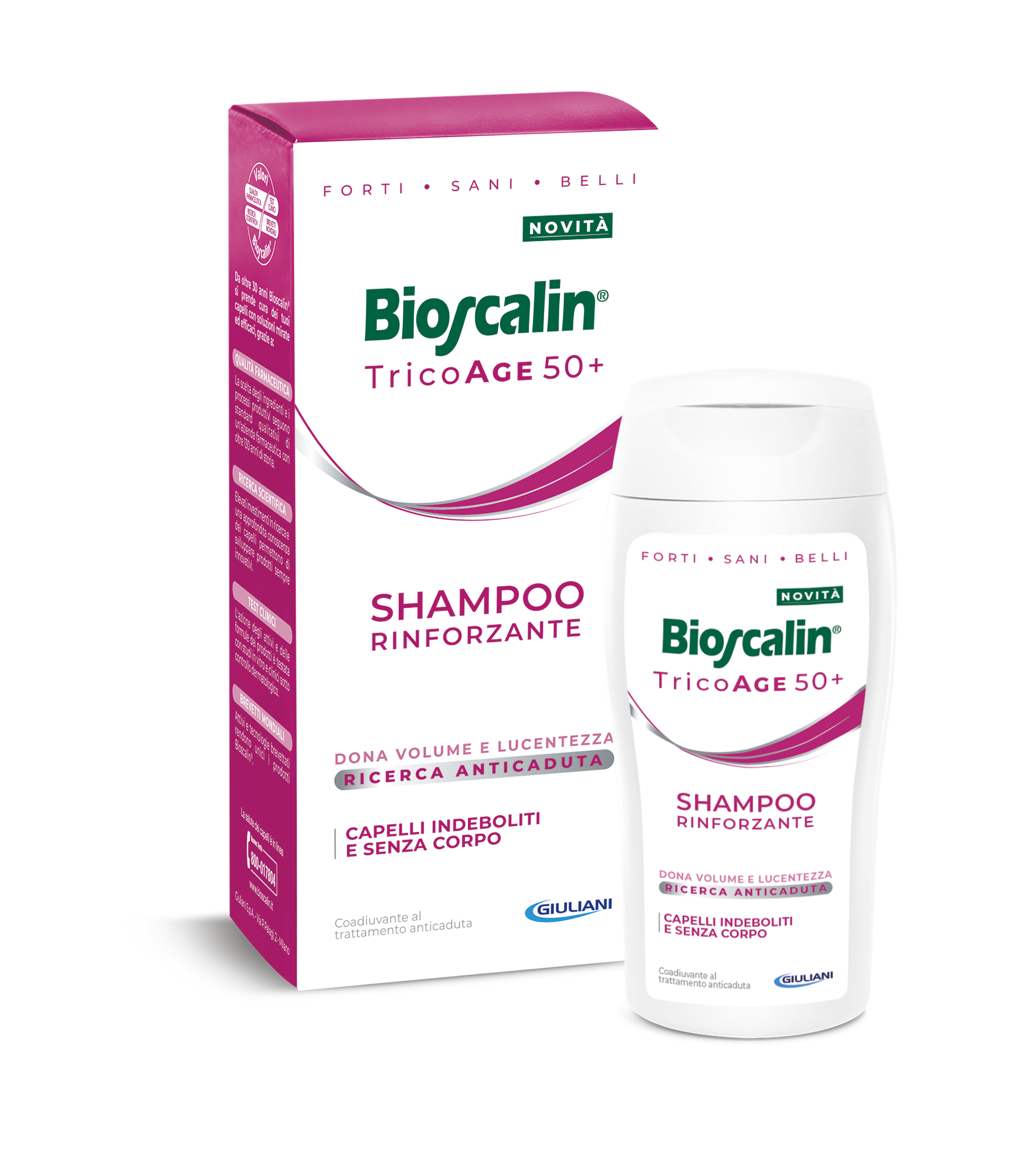 bioscalin tricoage 50+ shampoo rinforzante ridensificante 200ml