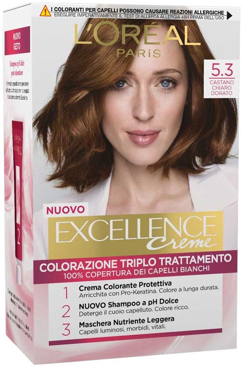 l'oreal crème colorazione permanente 5.3 castano chiaro dorato