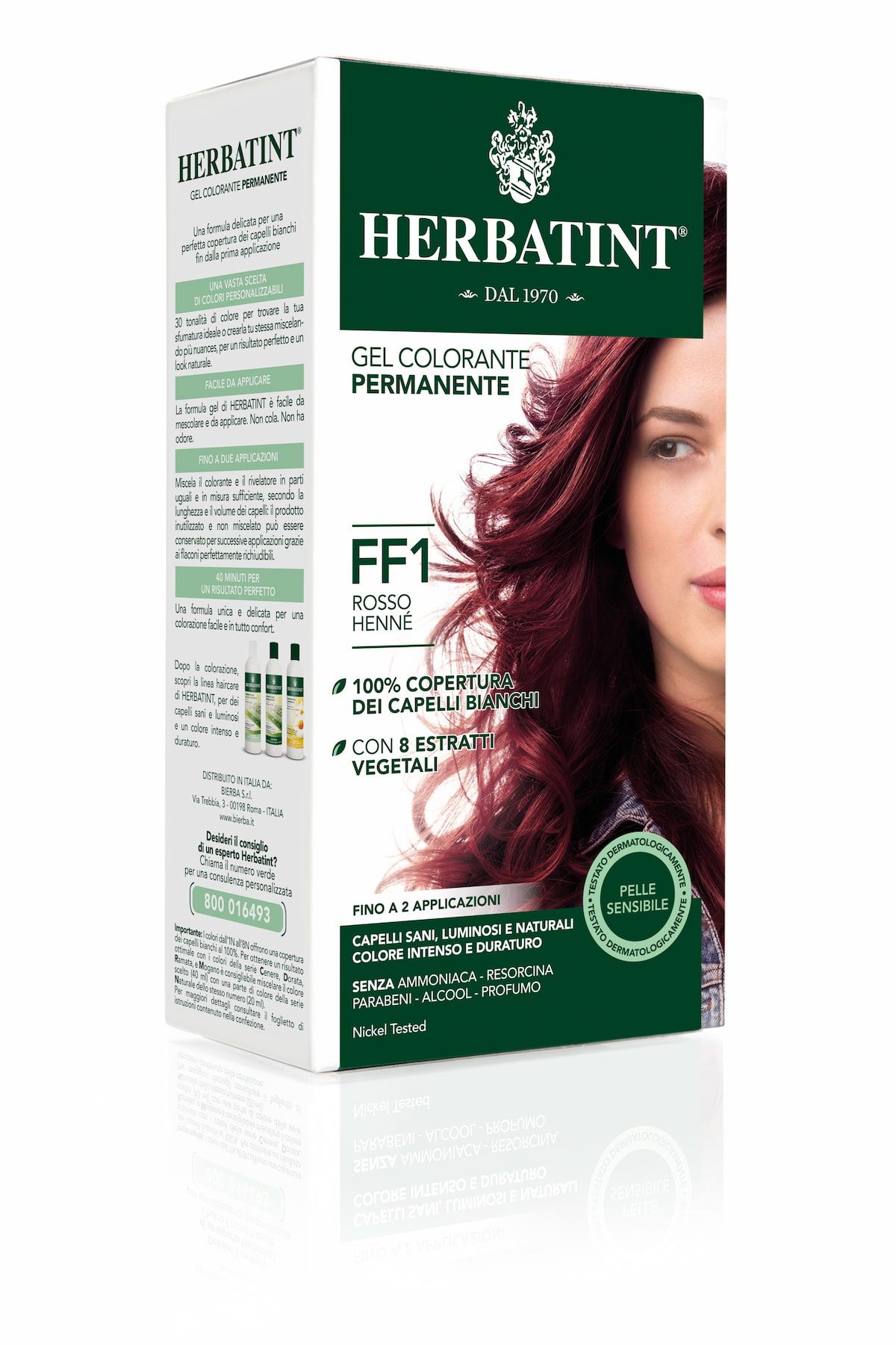 herbatint gel colorante permanente ff1 rosso henné 150ml