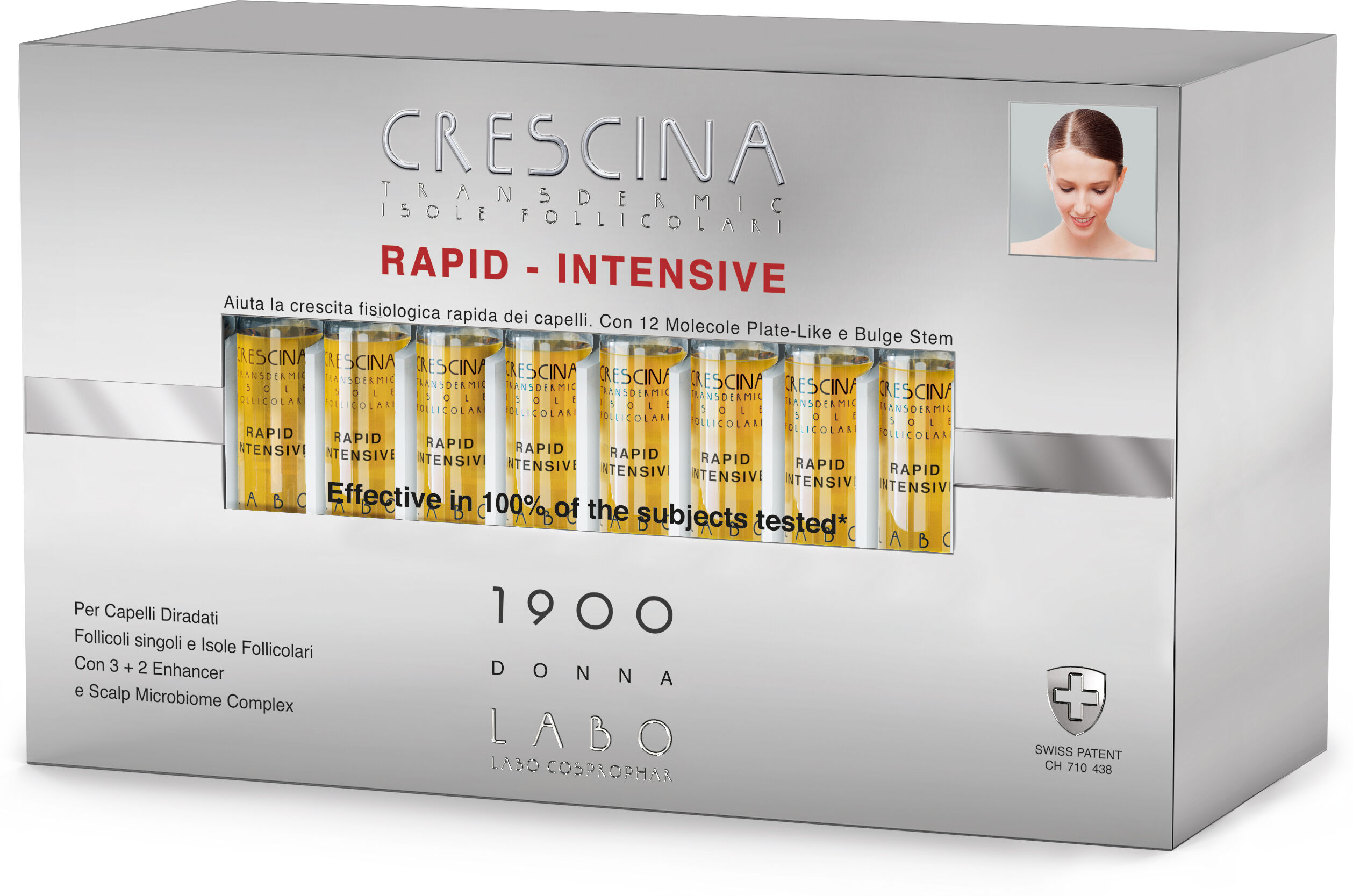 crescina transdermic isole follicolari rapid-intensive 1900 donna 40 fiale