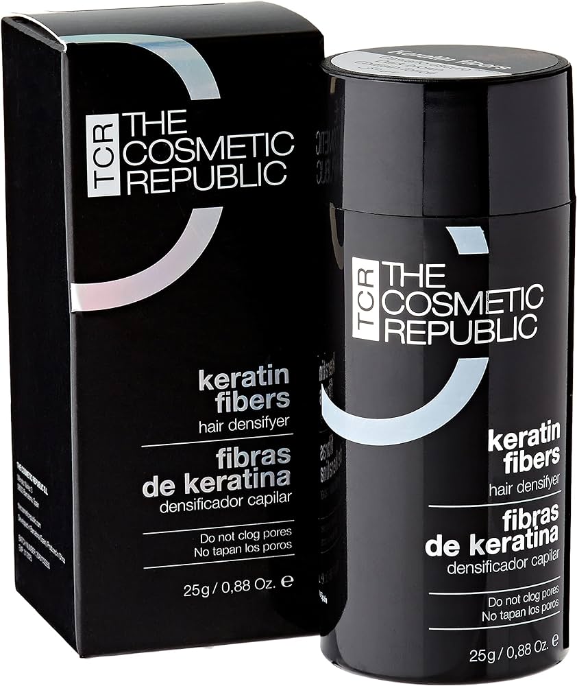 the cosmetic republic keratin fibers fibre naturali capelli colore black 25g