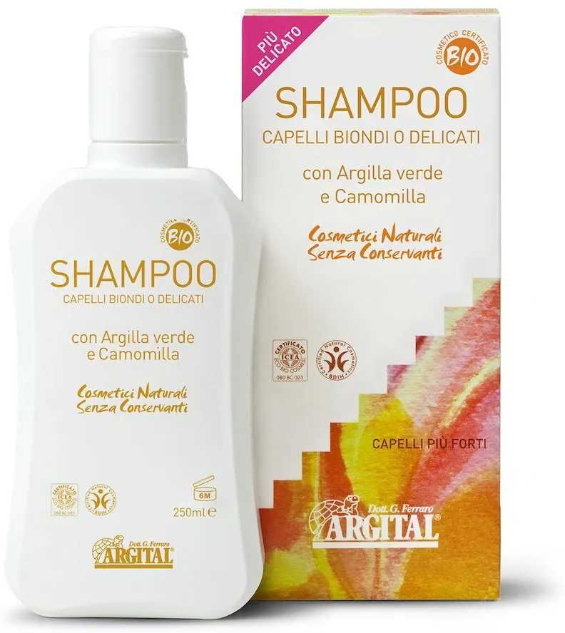 argital shampoo capelli biondi delicati argilla verde camomilla 250ml