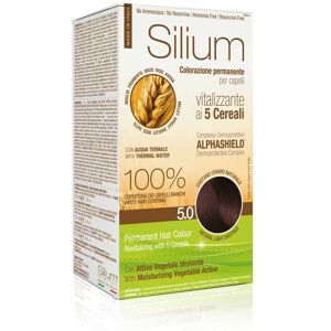 Silium Colorazione Permanente Capelli Crema Castano Chiaro Naturale 5.0