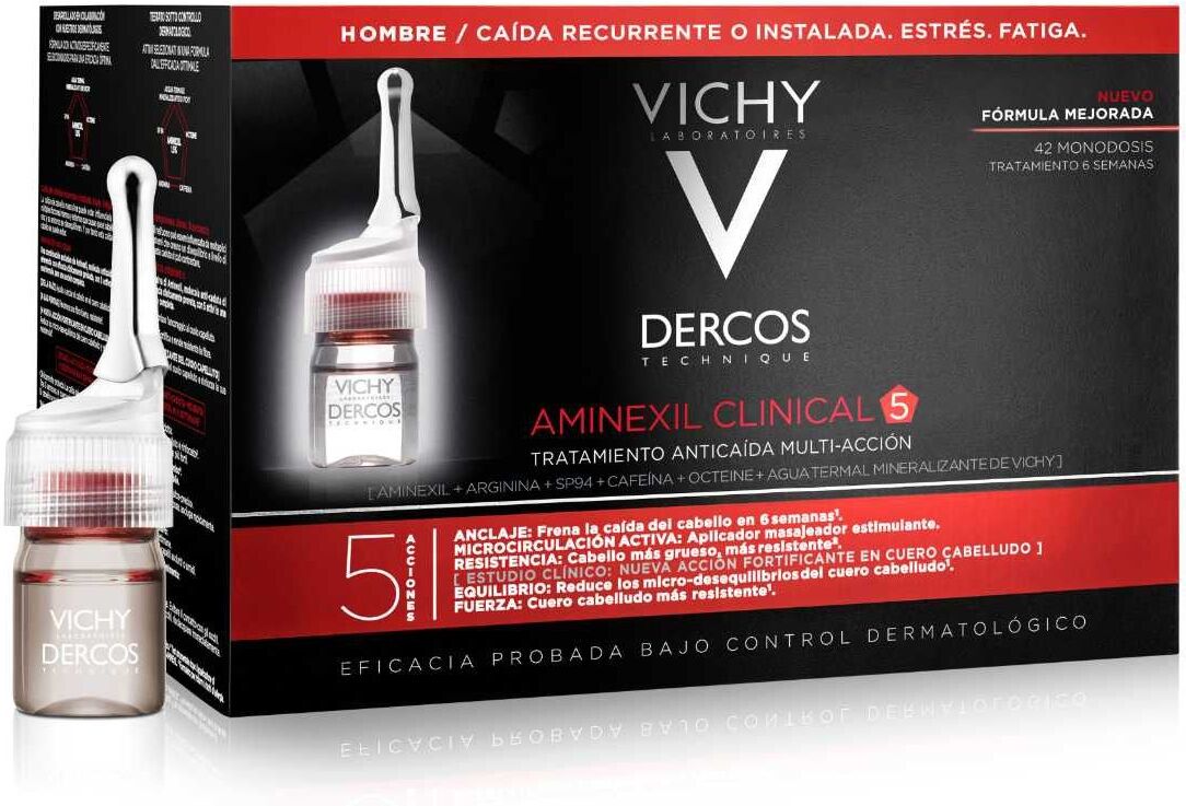 Vichy Dercos Aminexil Trattamento Anticaduta Uomo 42 fiale