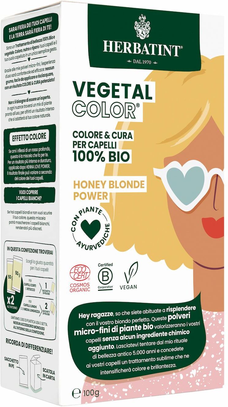 Herbatint Vegetal Honey Blond Power Colorazione Capelli 100g