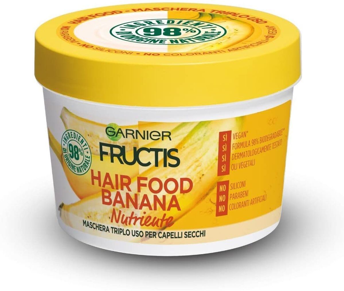 Garnier Fructis Hair Food Banana Maschera Capelli Secchi 390ml