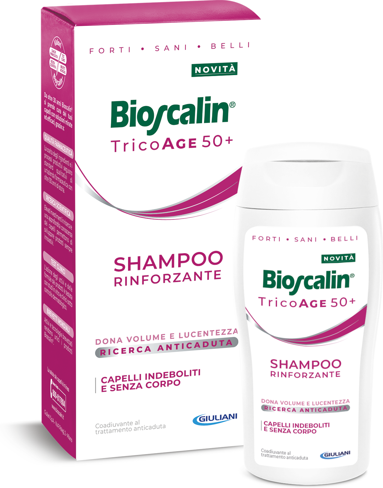 Bioscalin Tricoage 50+ Shampoo Rinforzante Ridensificante 200ml