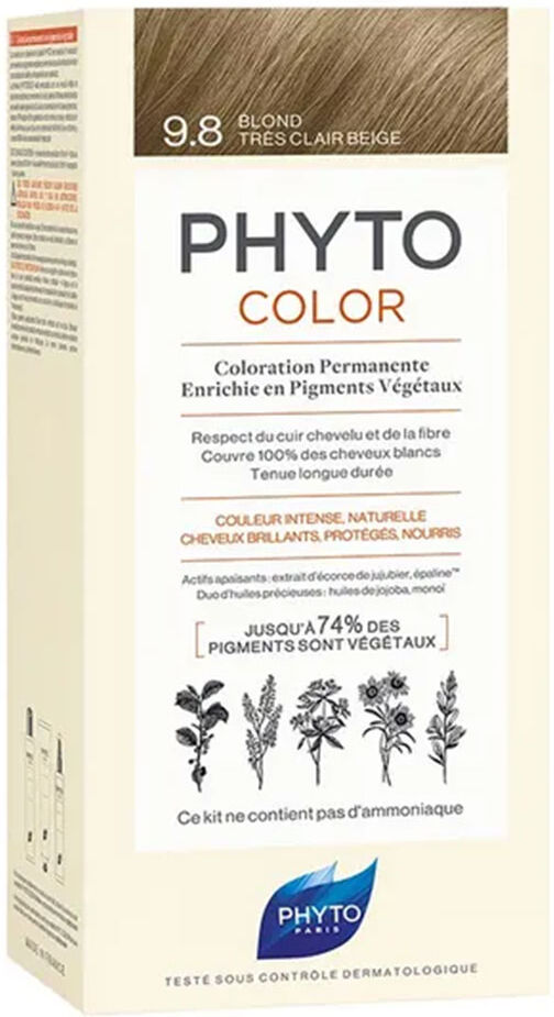 Phyto Phytocolor Kit Colorazione Capelli 9.8 Biondo Chiarissimo Cenere