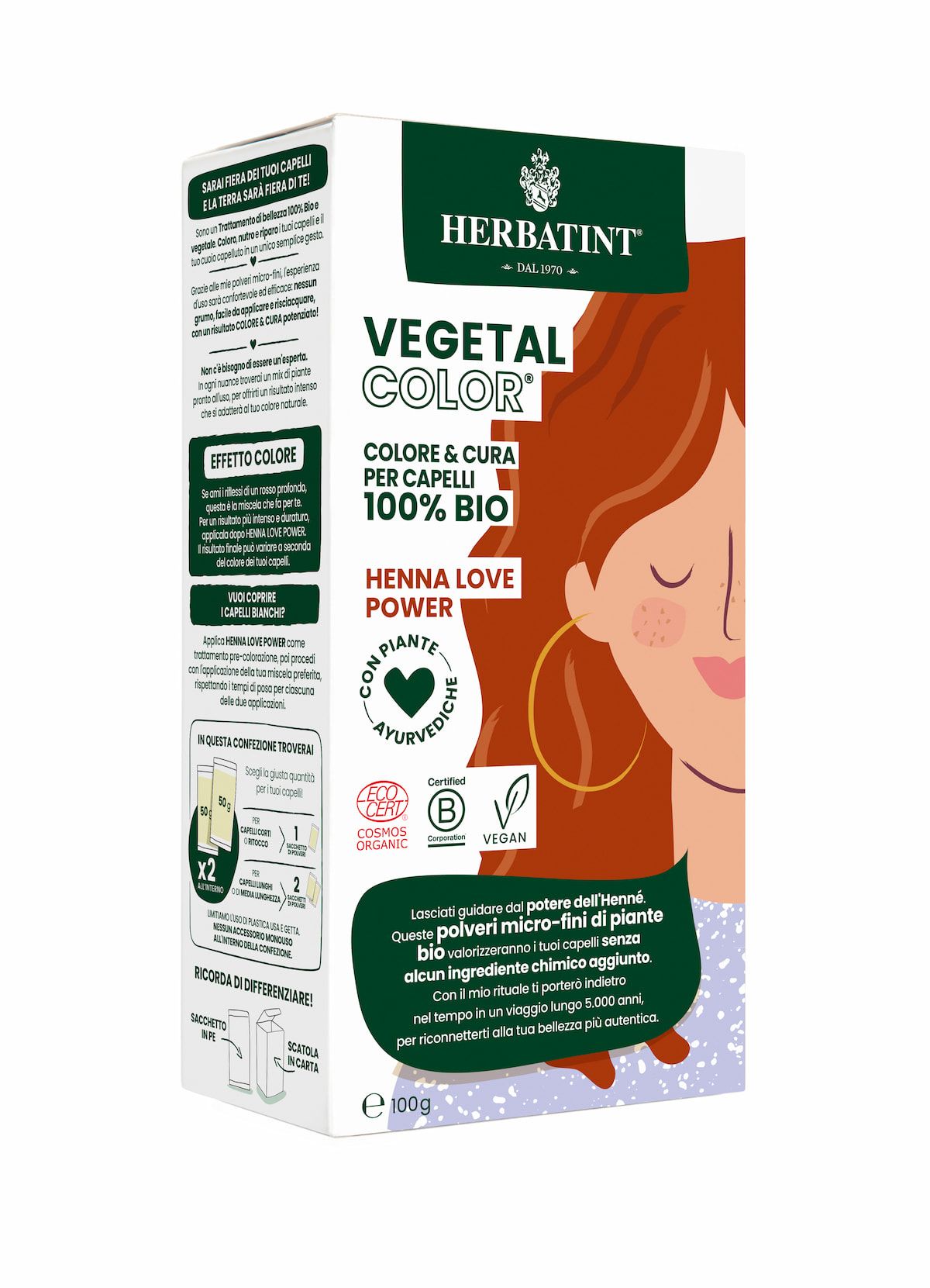 Herbatint Vegetal Henna Love Power Colorazione Capelli 100g