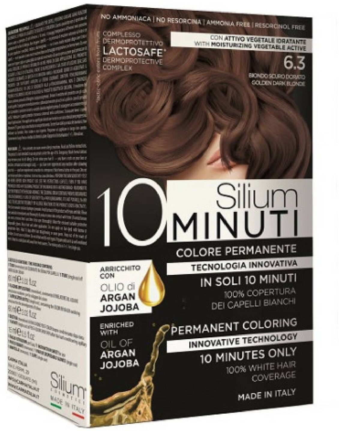 Silium 10 Minuti Colore Permanente Biondo Scuro Dorato 6.3 135ml