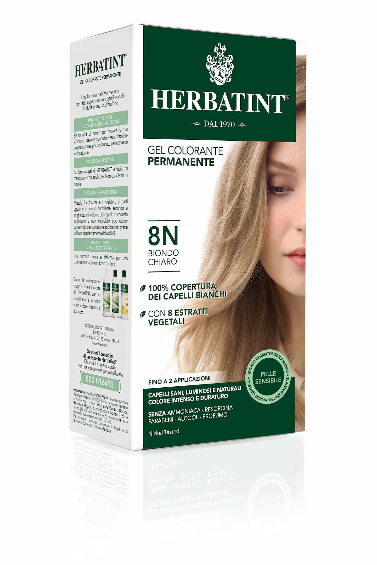 Herbatint Gel Colorante Permanente 8n Biondo Chiaro 150ml